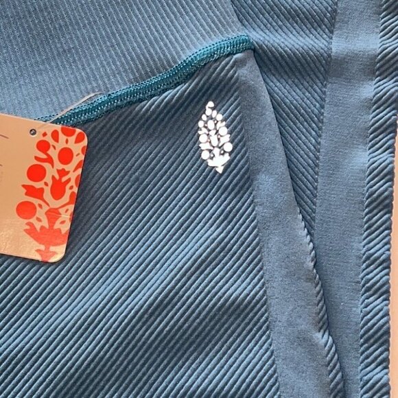 free People Blue High-Waist Free Throw Legging / Coastline size Large - Picture 4 of 12